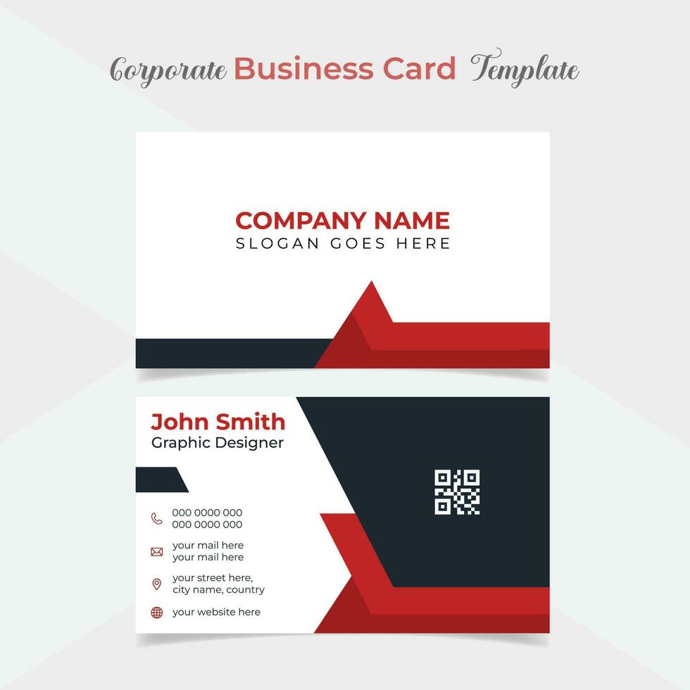modern and clean professional company business card template design vector