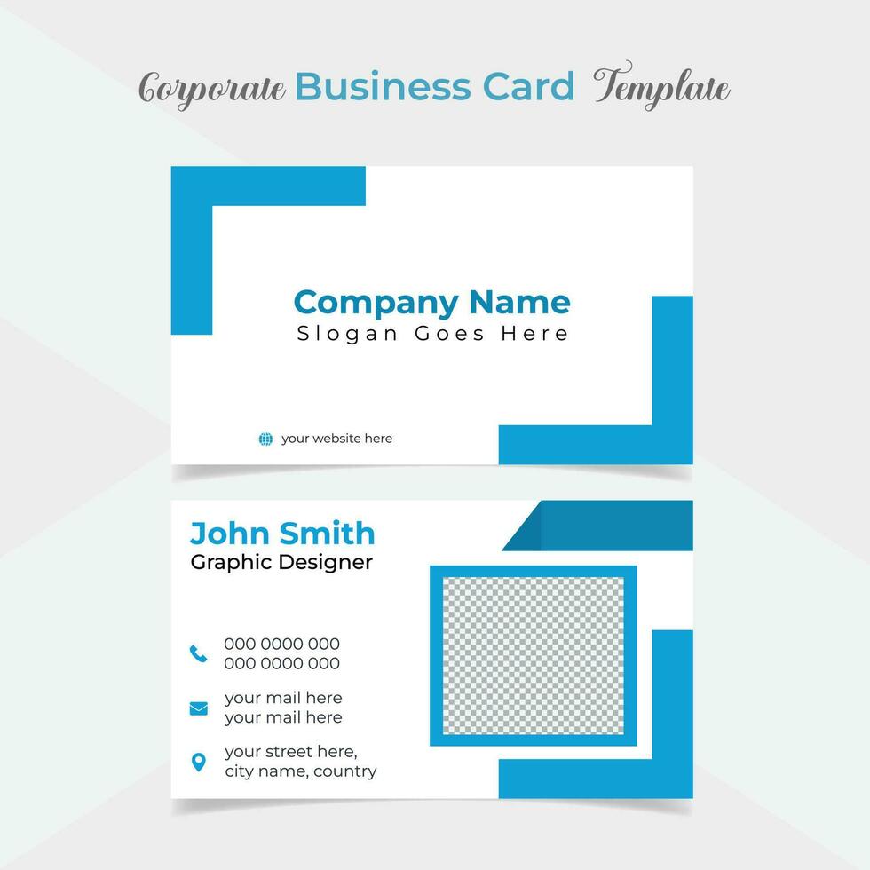 elegant and modern business card template design 24390064 Vector Art at