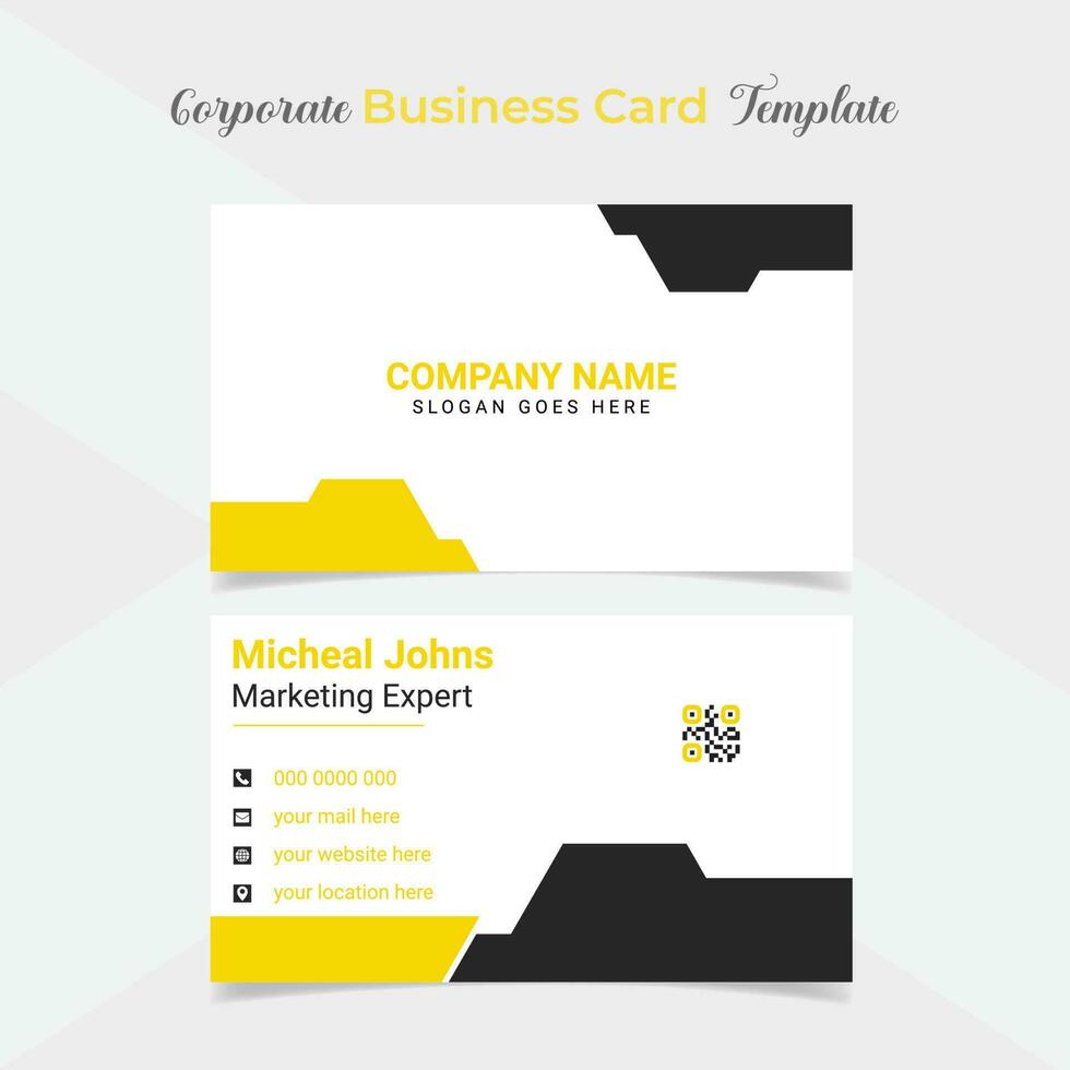 unique and eye catching professional company business card template design vector