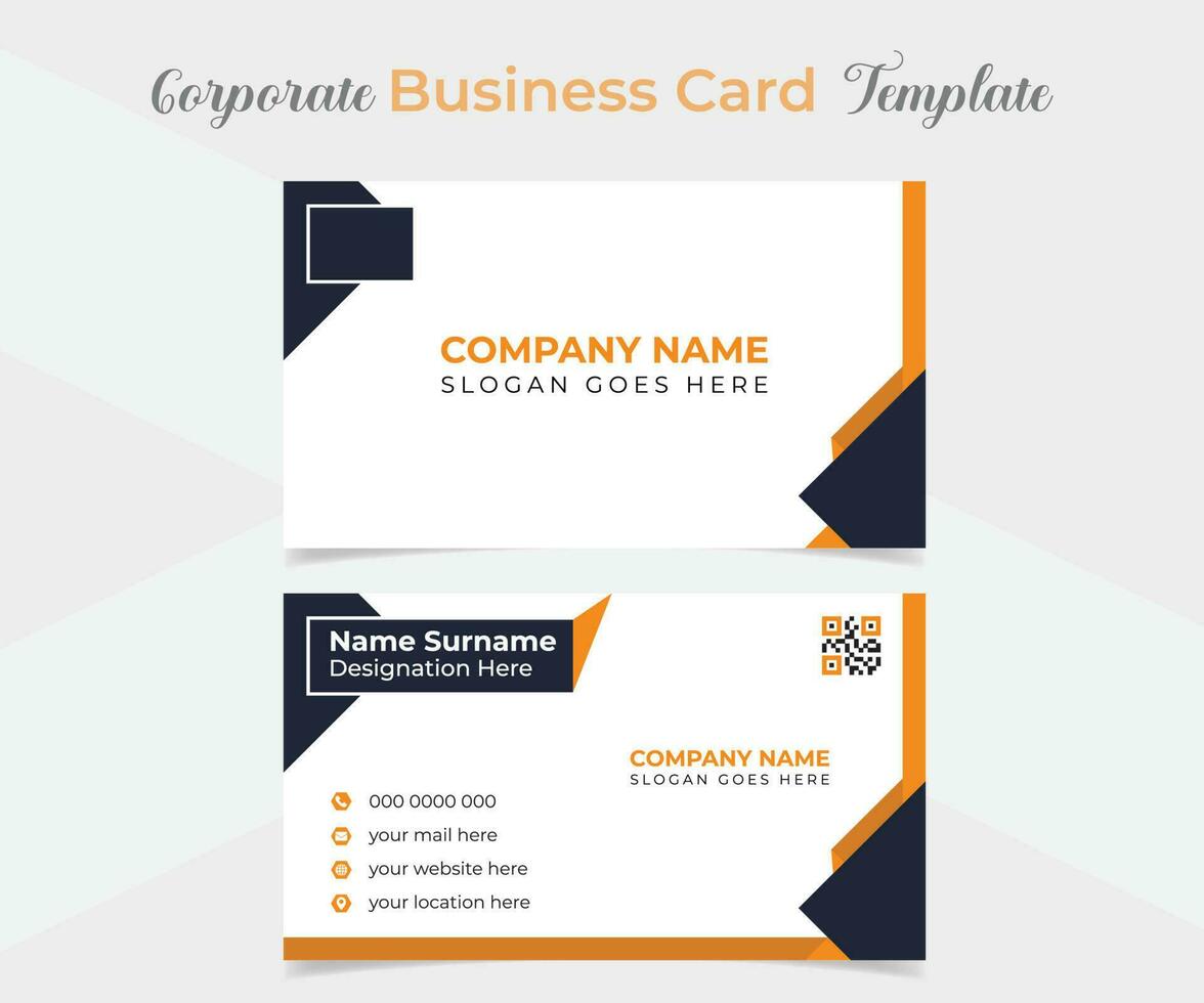 modern and clean professional company business card template design vector