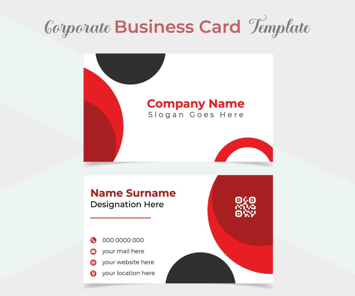 unique and eye catching professional company business card template design vector