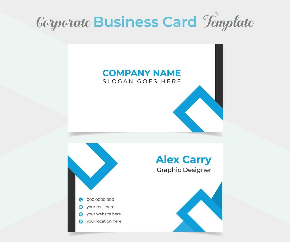 creative modern professional company business card template design vector