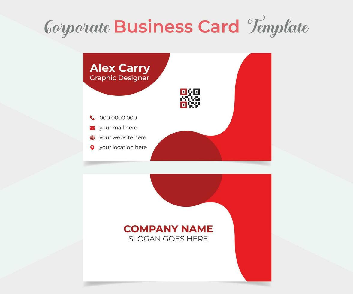 unique and eye catching professional company business card template design vector