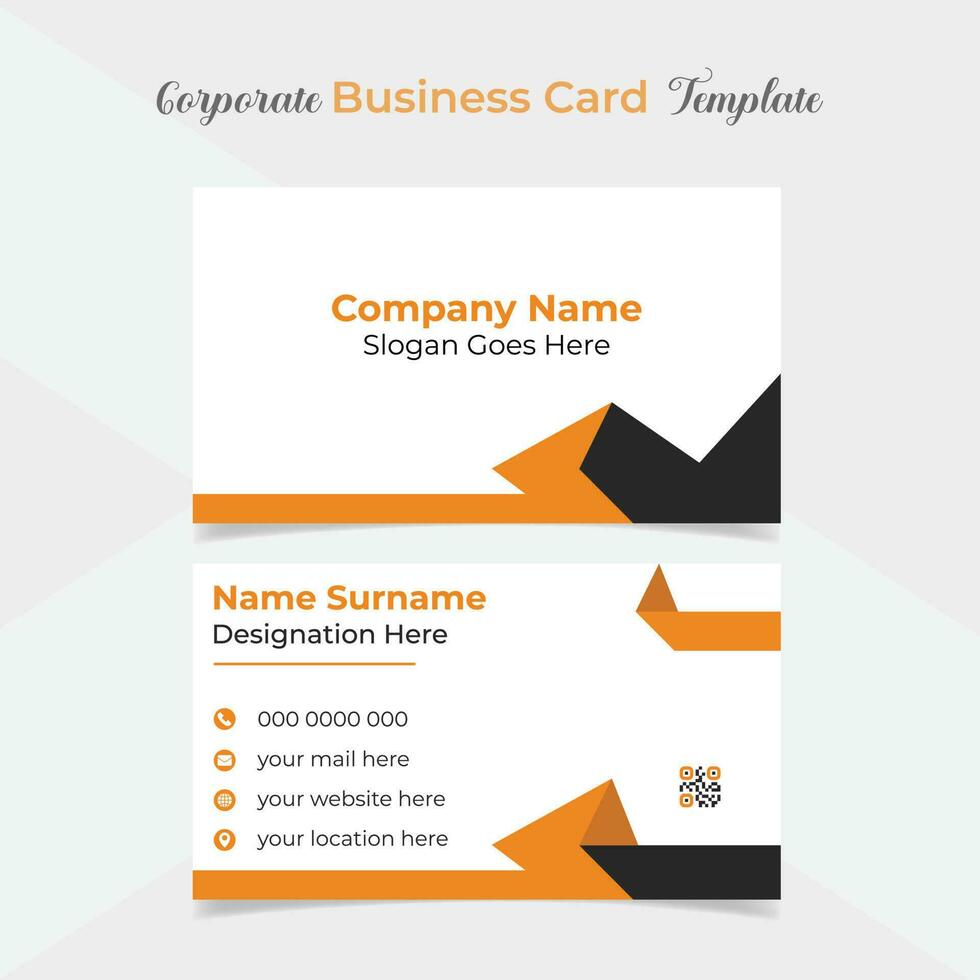 creative modern professional company business card template design vector