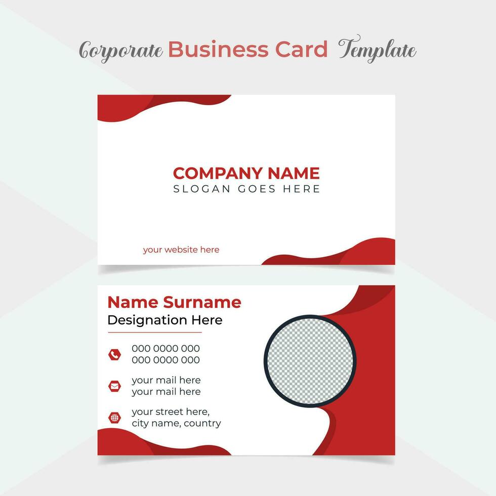 unique and eye catching professional company business card template design vector