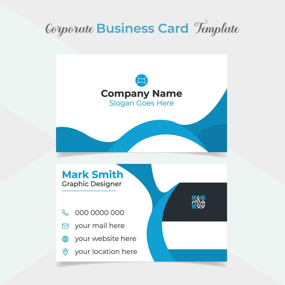 unique and eye catching professional company business card template design vector