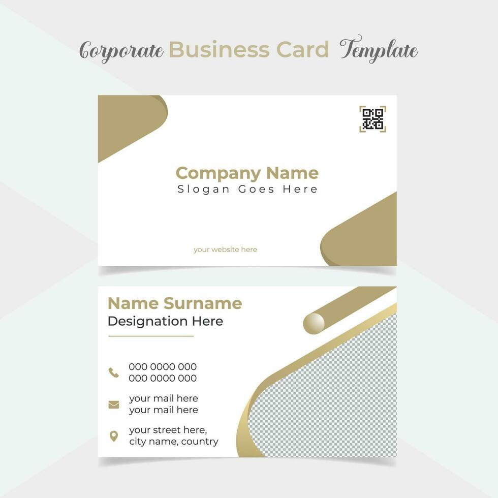 modern and clean professional company business card template design vector