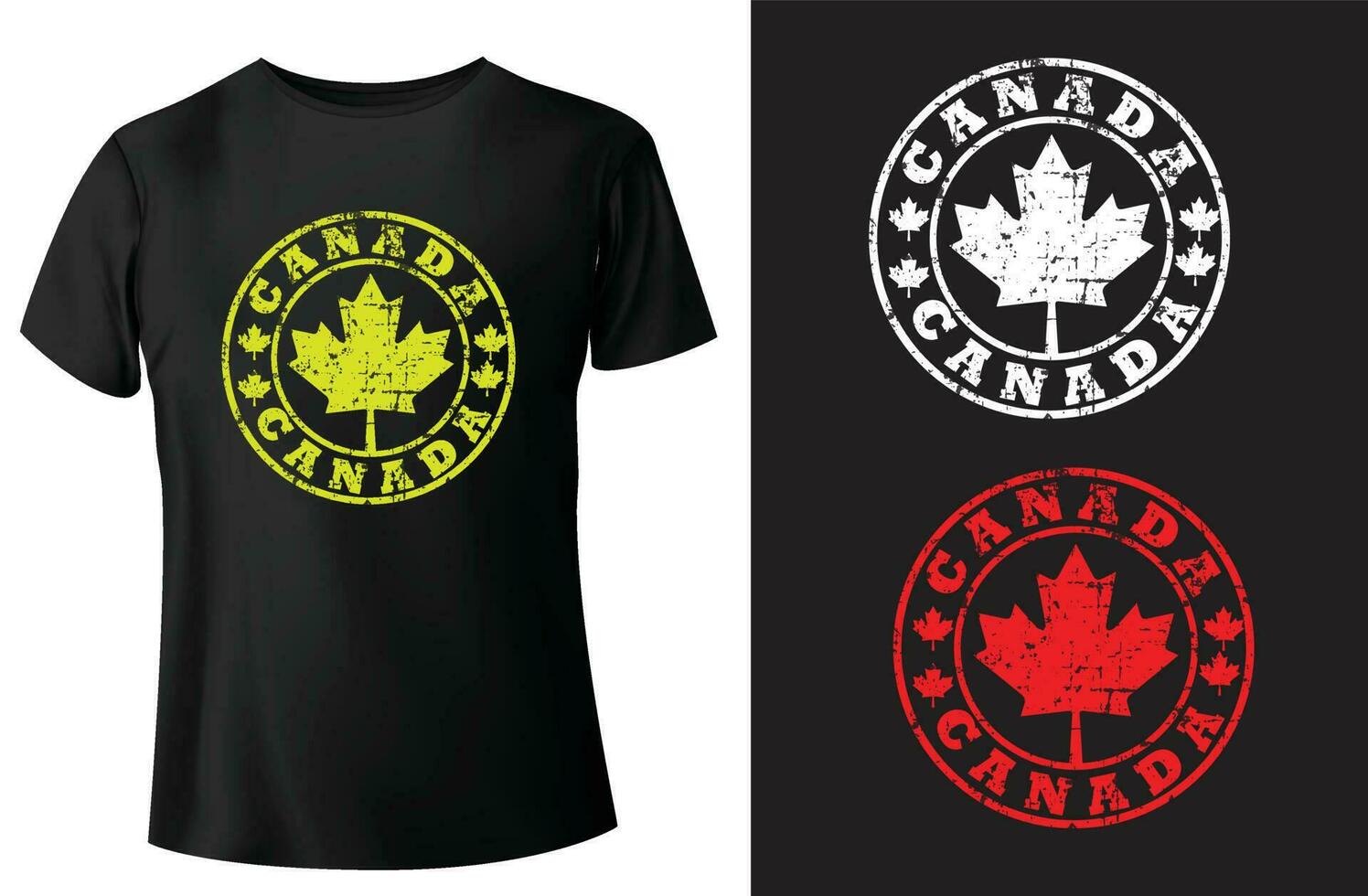 Canadá tipografía camiseta diseño y plantilla vectorial vector