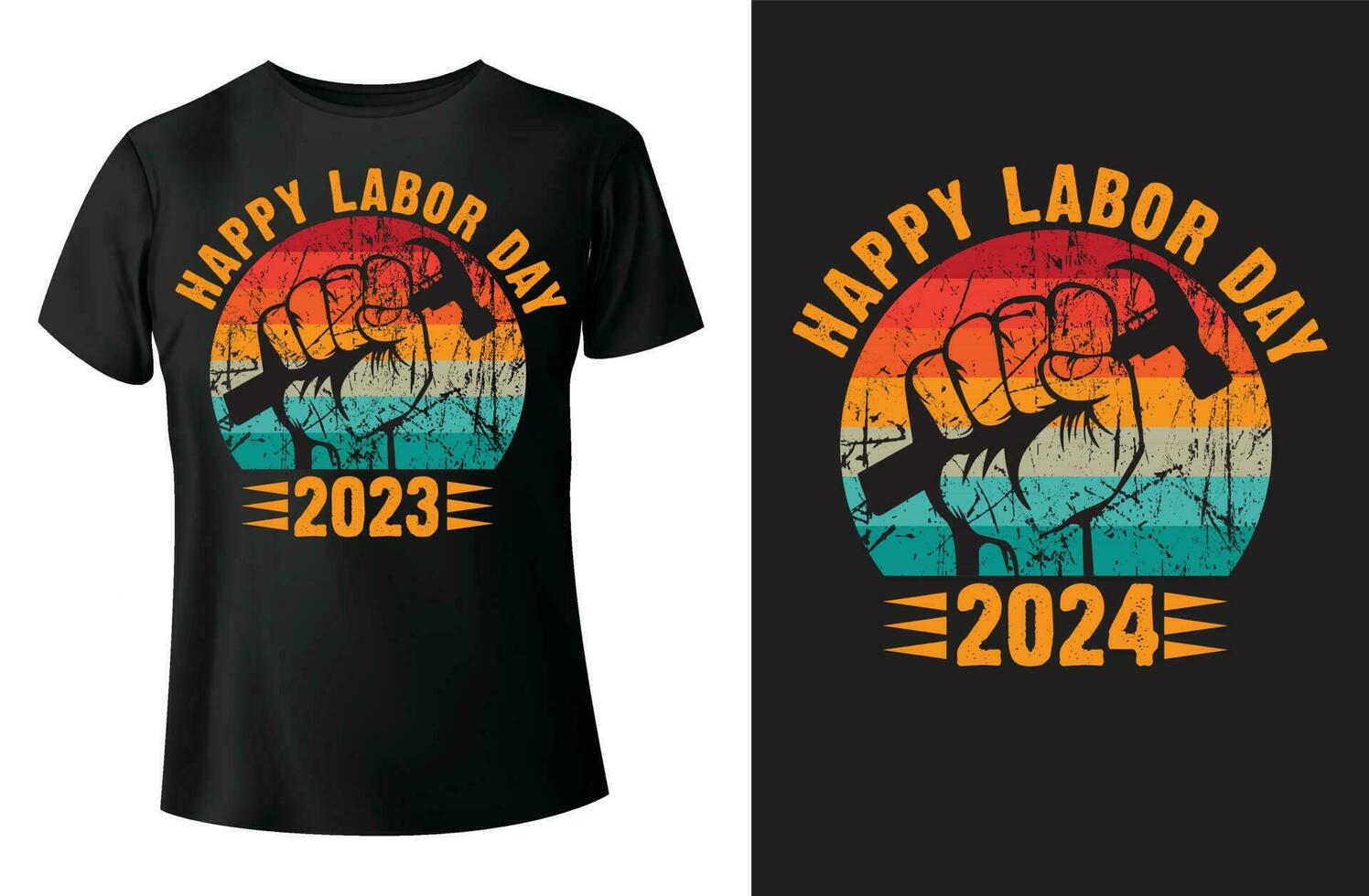 contento labor día 2023, 2024 t camisa diseño vector