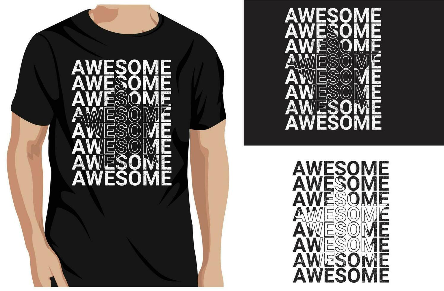 Awesome Typography T-Shirt Design and template vector