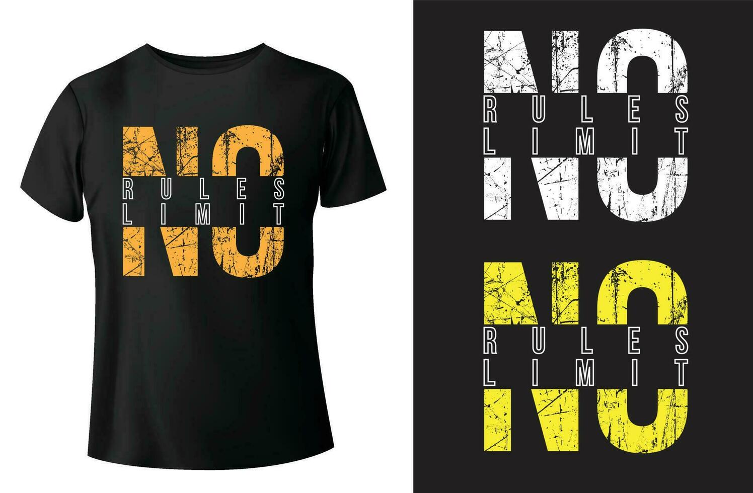 No reglas No límite moderno citas tipografía camiseta diseño y plantilla vectorial vector