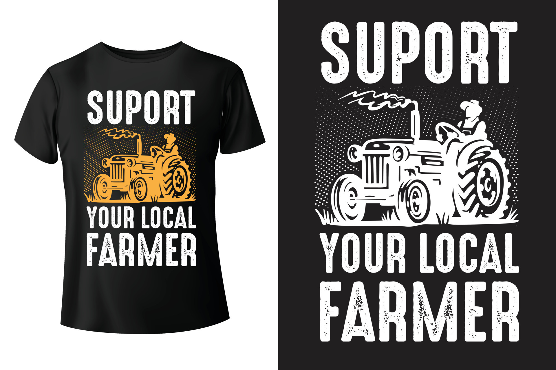 support your local farmer t-shirt design and vector-template 24390294 ...