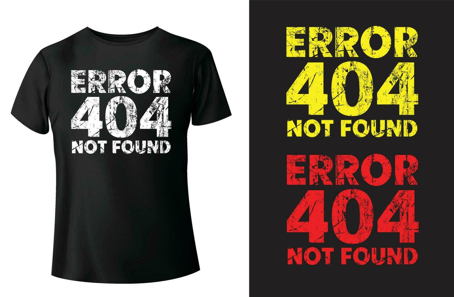 Error 404 not found typography t shirt design and vector-template vector