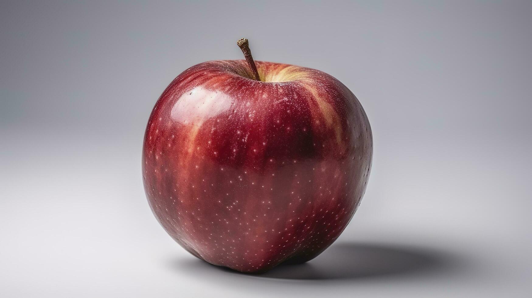 Red apple isolated on white background. Fresh raw organic fruit, generate ai photo
