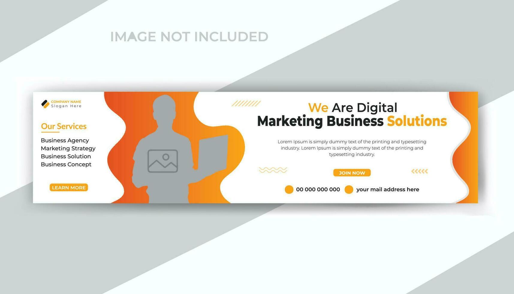 Corporate business company and digital marketing agency social media timeline cover or web banner template vector