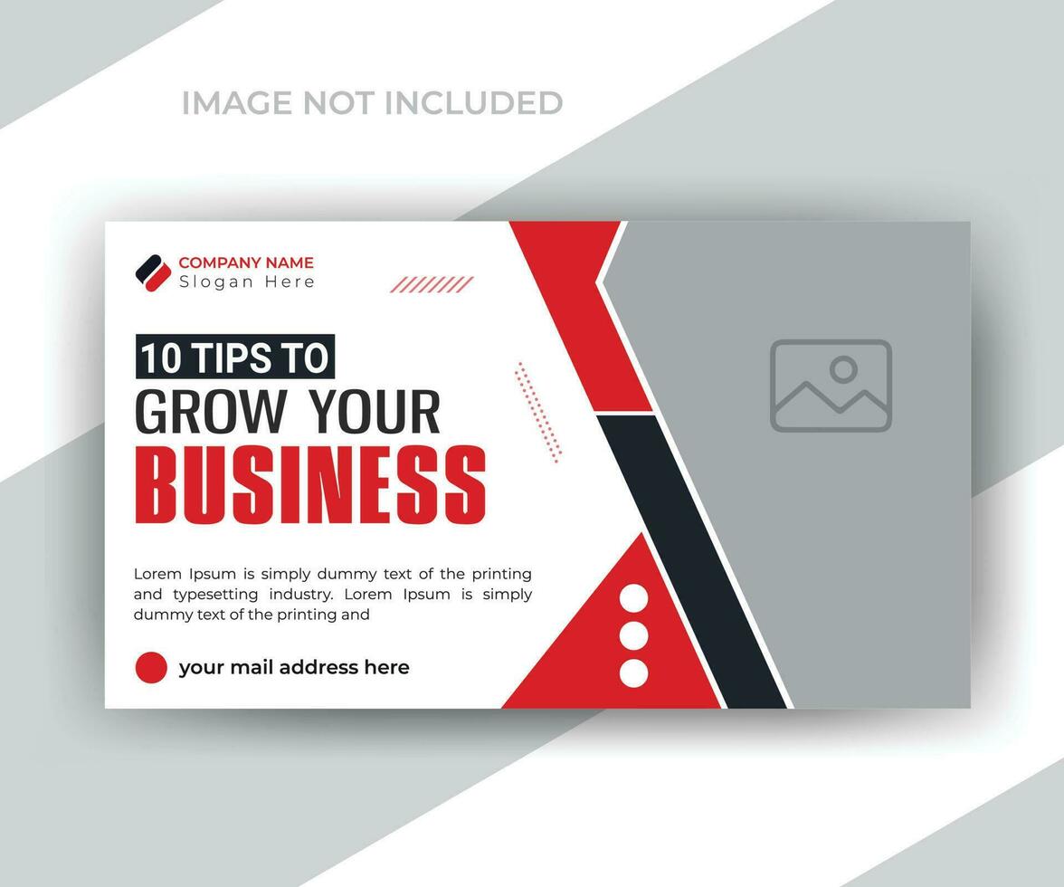 video thumbnail and business live stream promotion web banner template design vector