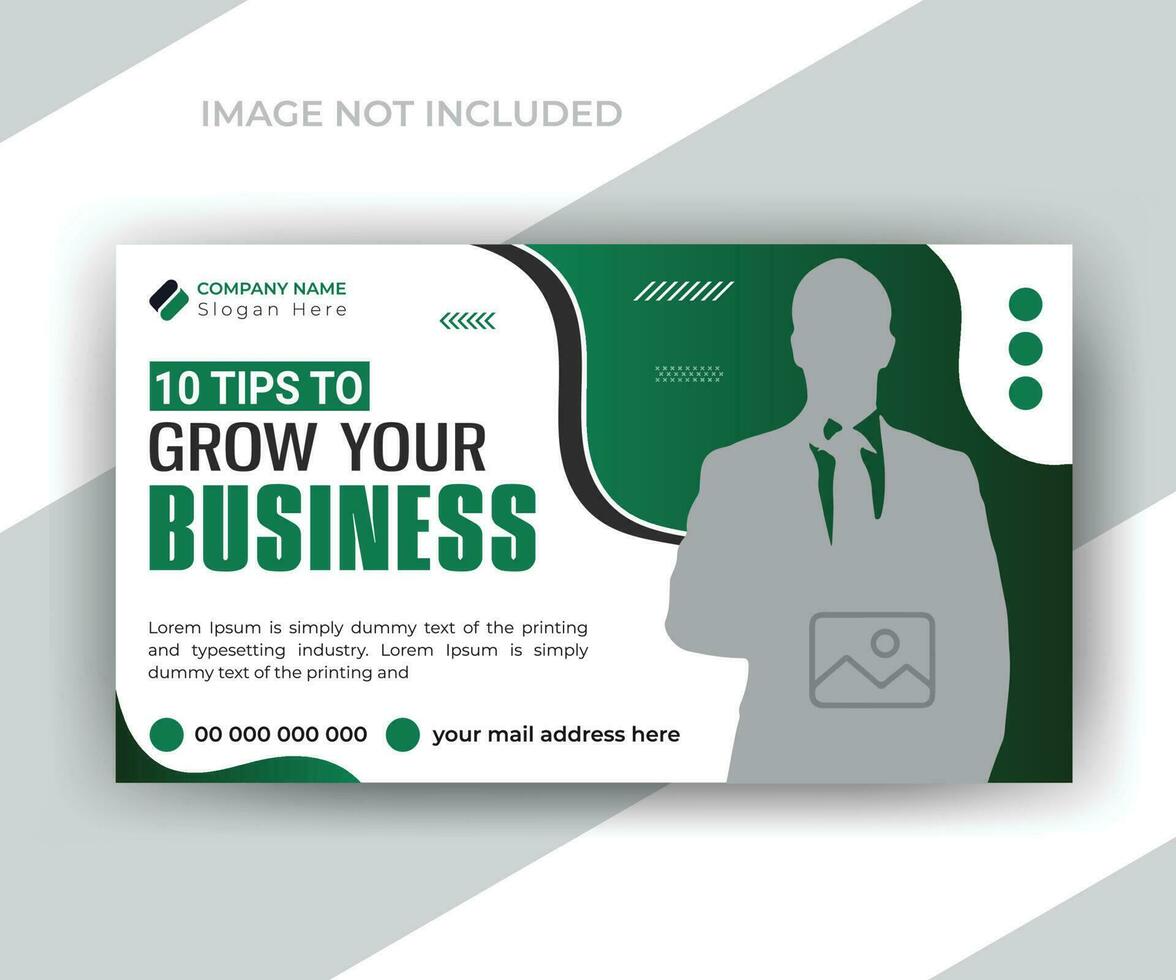 Corporate business and modern video thumbnail and social media web banner template vector