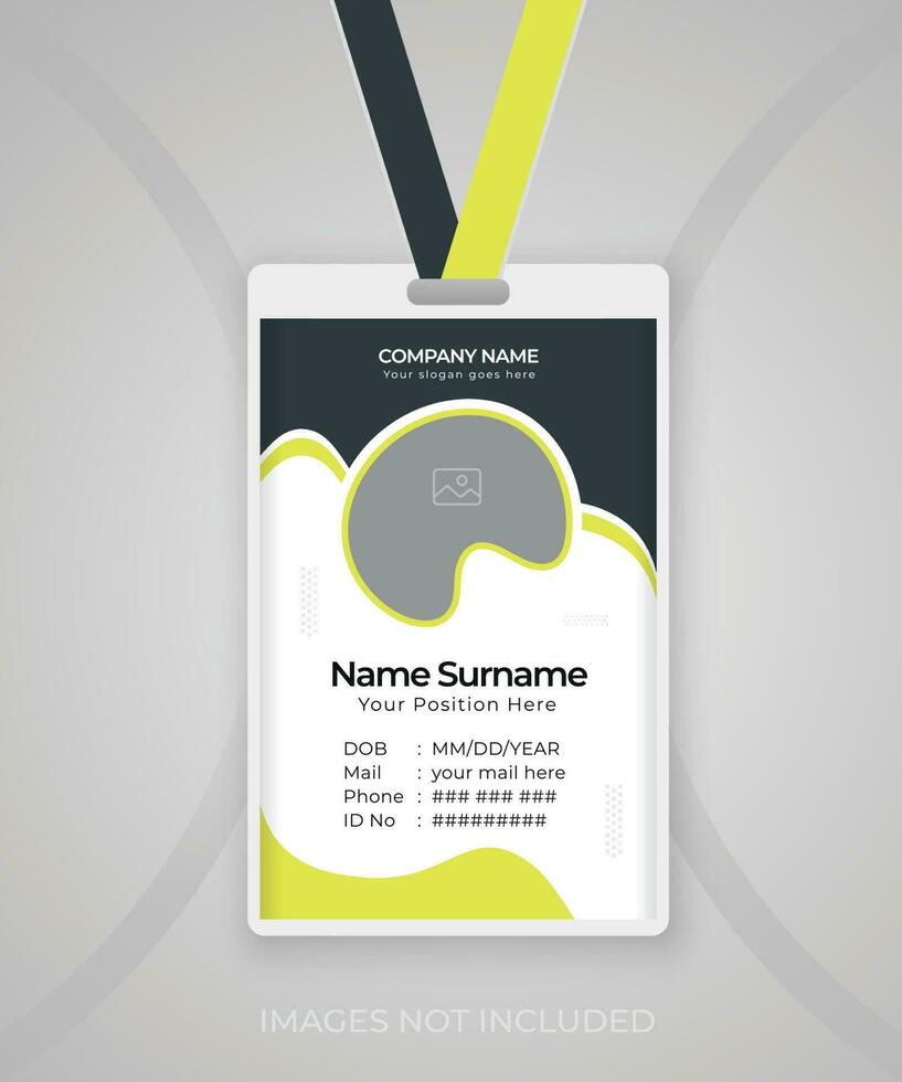 Modern and clean business id card template design. professional id card design template with a vector background. corporate modern business id card design template. Company employee id card template