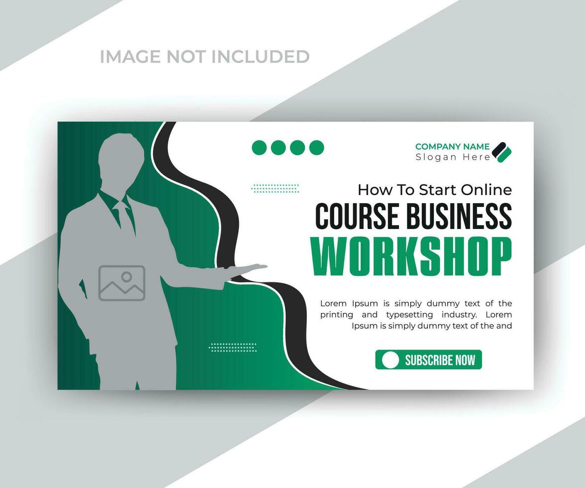 Corporate business and digital marketing timeline video thumbnail or web banner template vector