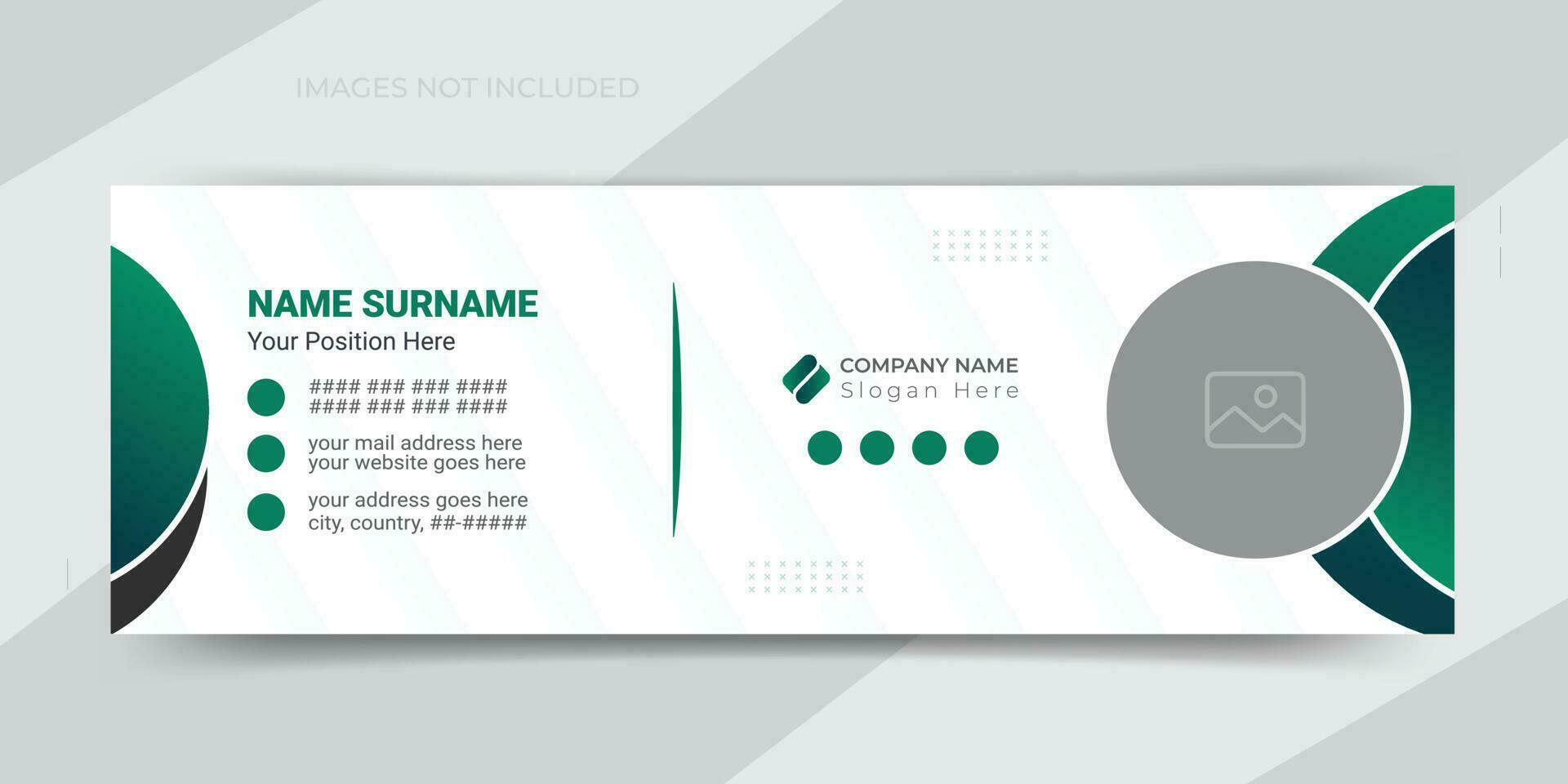 Modern and minimalist email signature or email footer design and Personal social media cover page template vector