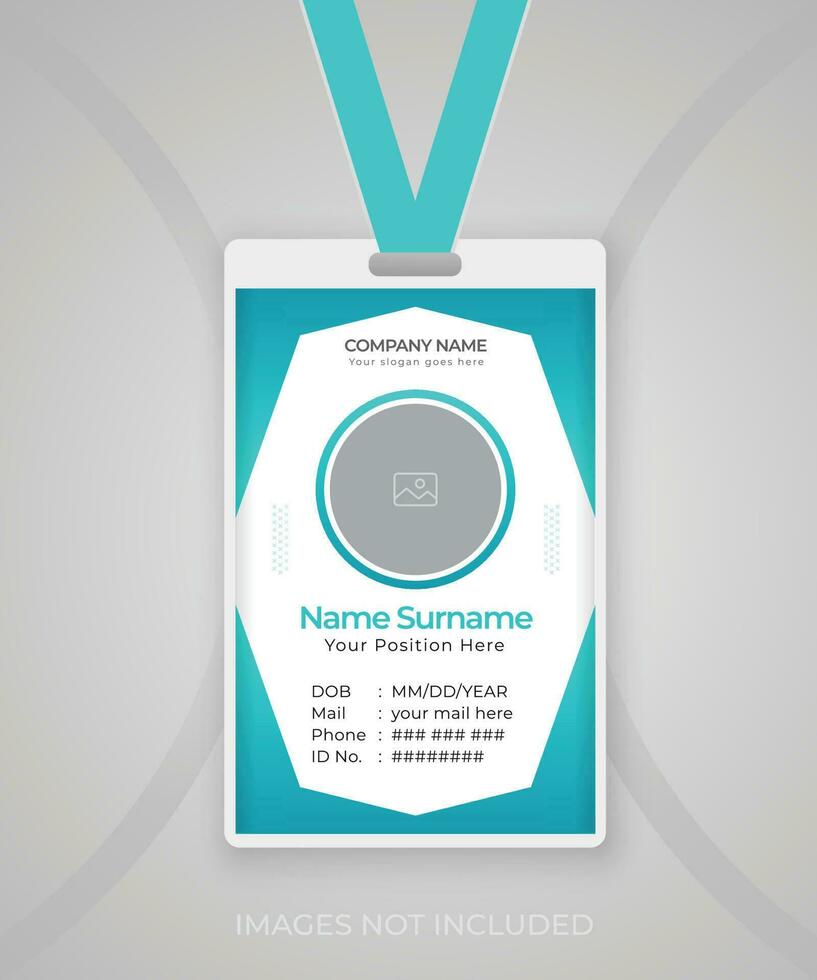 Modern and clean Identity Card template design vector