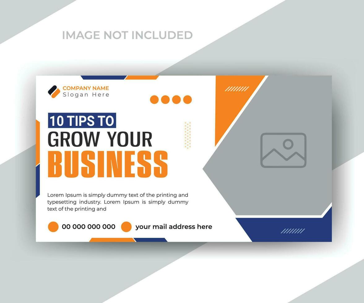 video thumbnail and business live stream promotion web banner template design vector