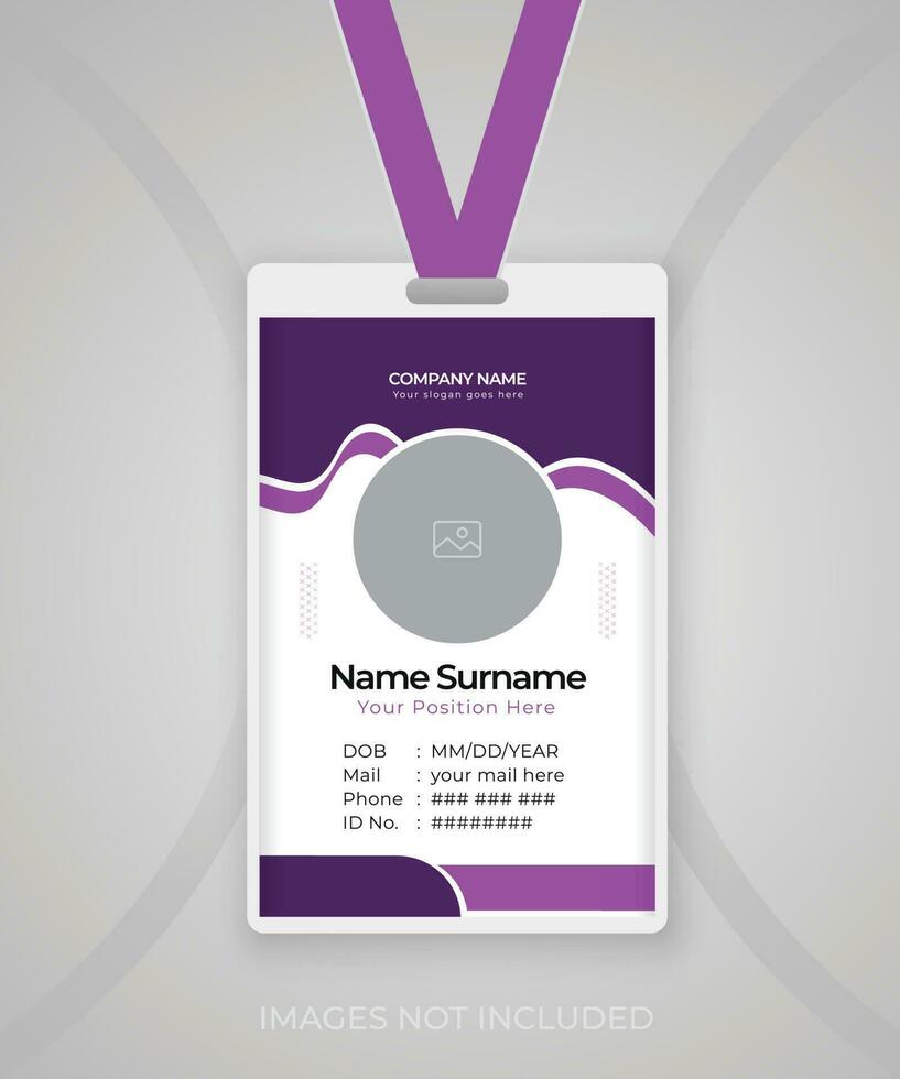 Modern and clean Identity Card template design vector