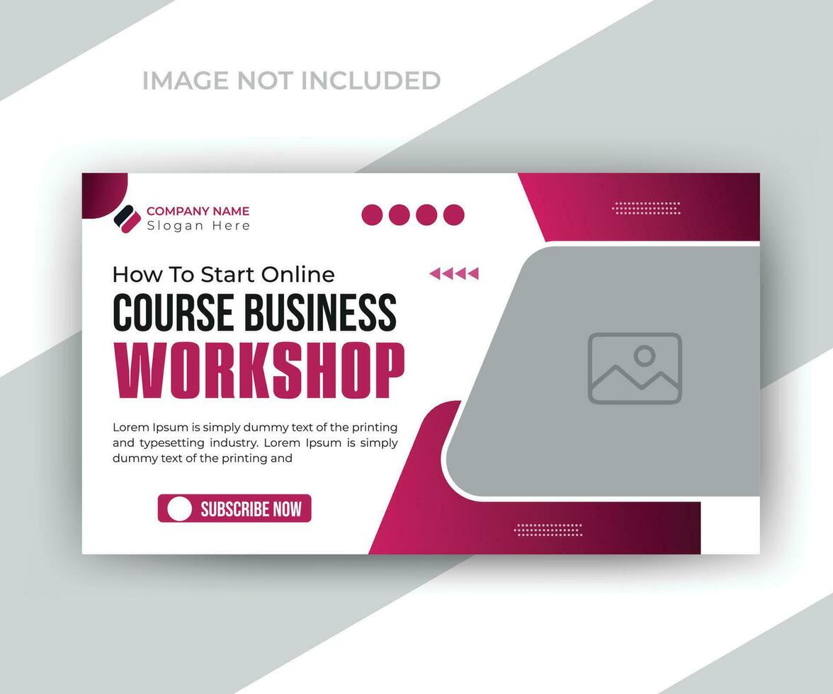 Corporate business and digital marketing timeline video thumbnail or web banner template vector