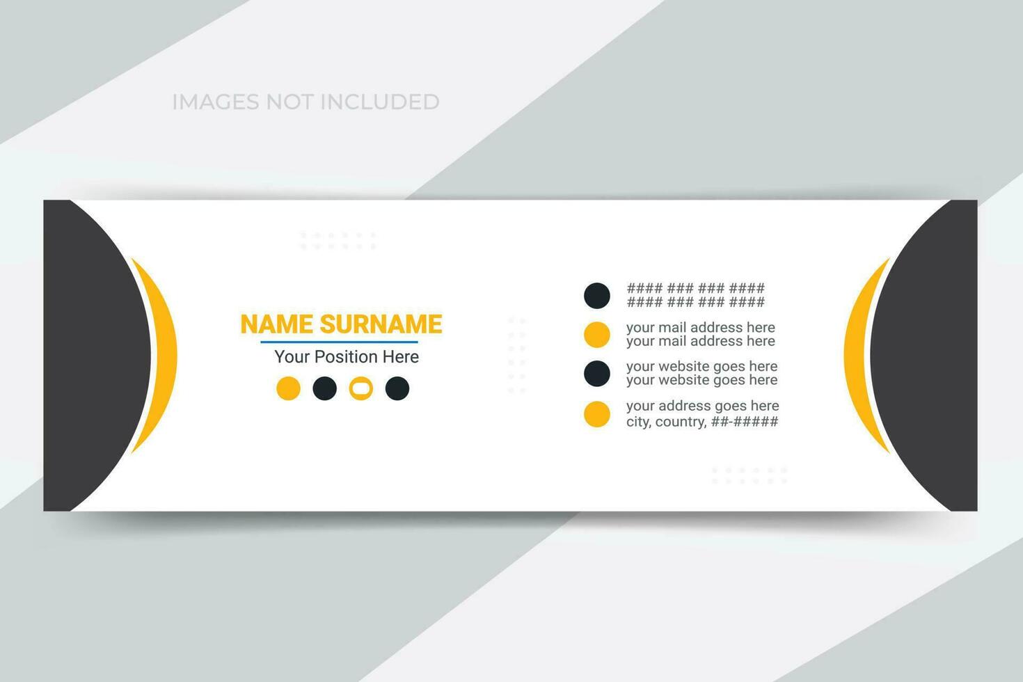 Modern and clean email signature or footer design template for social media cover vector
