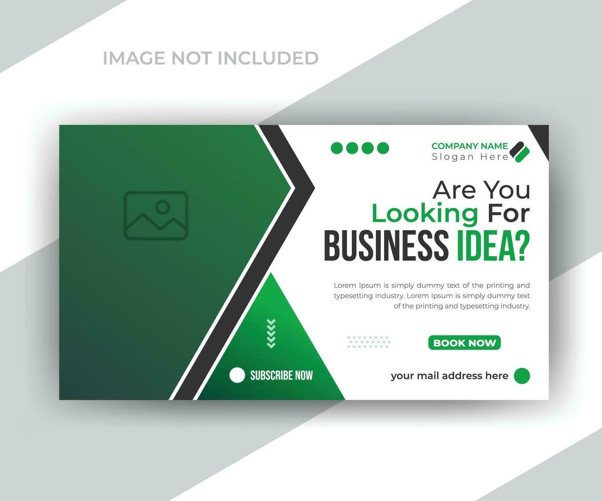 Modern business marketing agency video thumbnail design or ads promotions web banner template vector