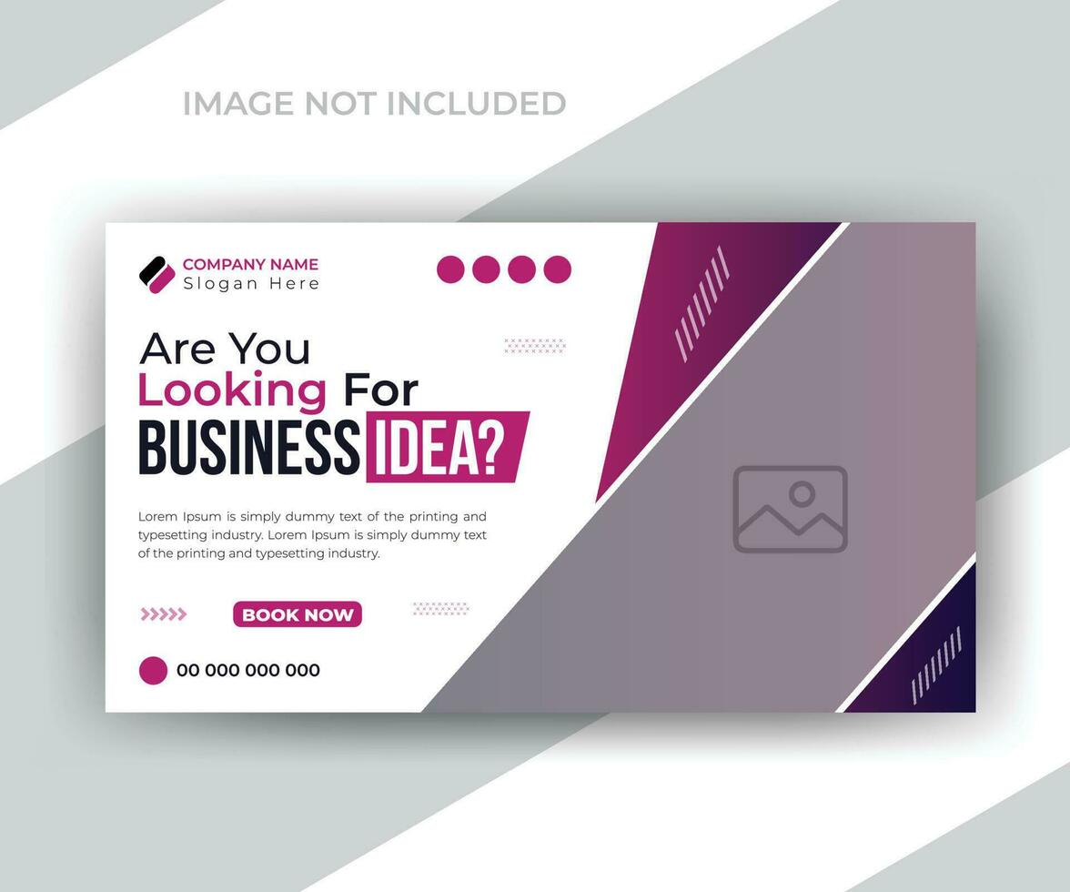 Corporate business digital marketing agency youtube business video thumbnail or web banner template vector