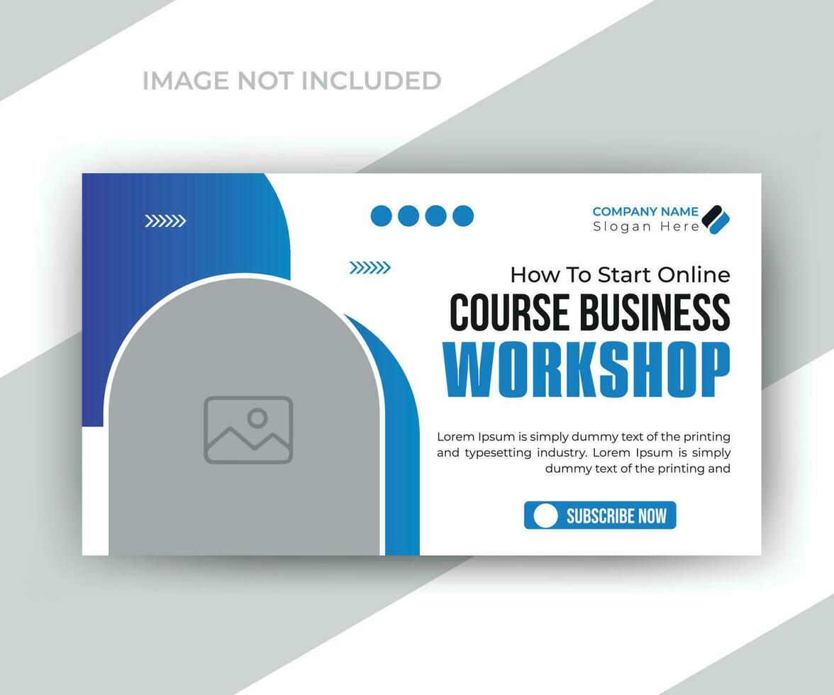 Digital marketing and corporate business video thumbnail or web banner template vector