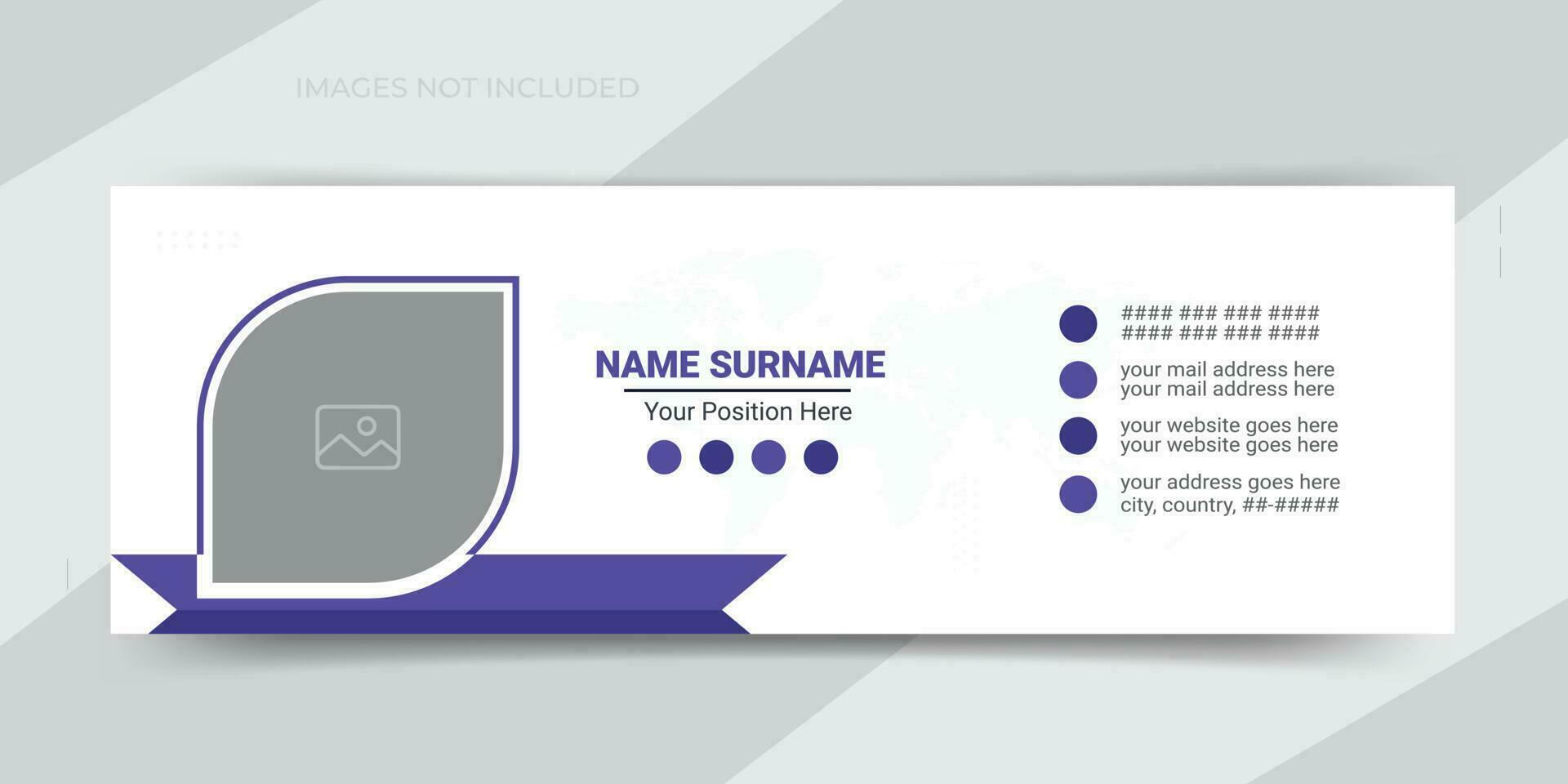 Modern and clean email signature or footer design template for social media cover vector