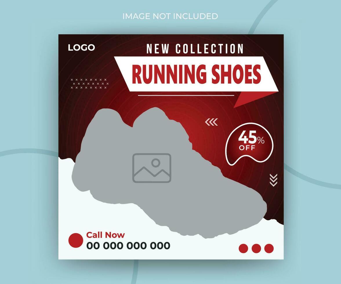 Exclusive shoes collection for timeline social media post web banner ads promotion template vector