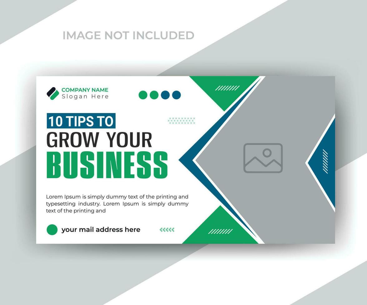 video thumbnail and business live stream promotion web banner template design vector