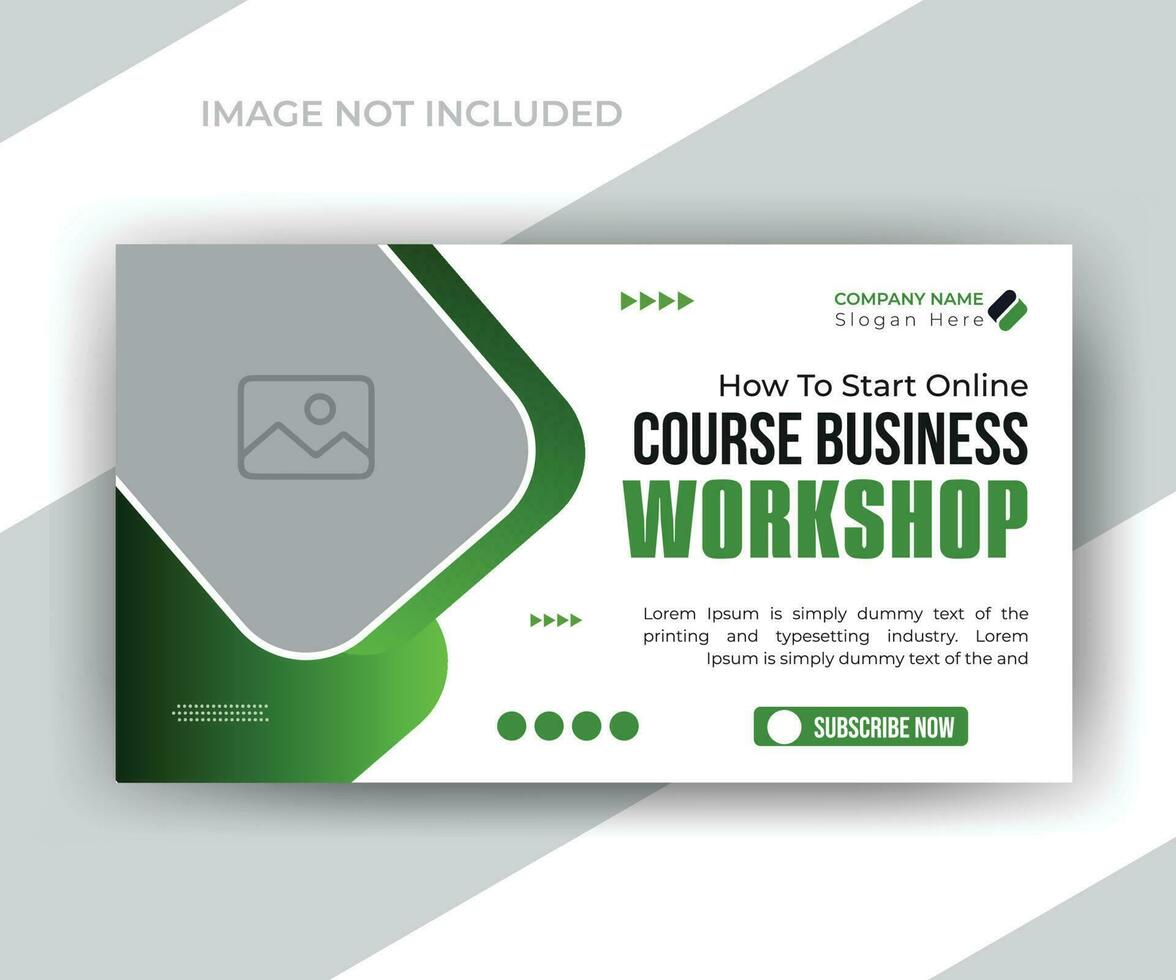 Video thumbnail or web banner template for your digital marketing business agency promotions ads design vector