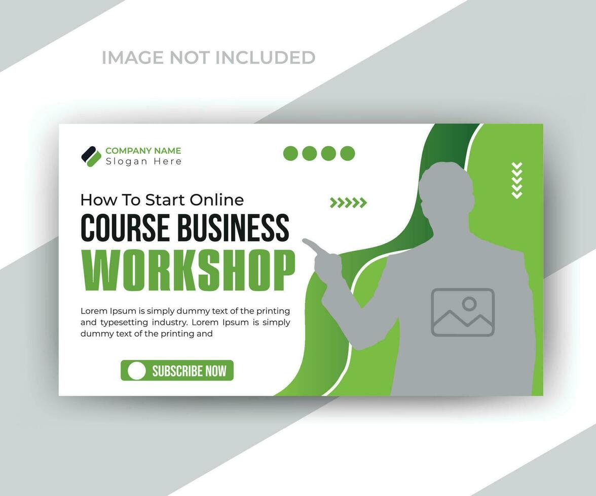 Video thumbnail design or corporate business company social media web banner template design vector