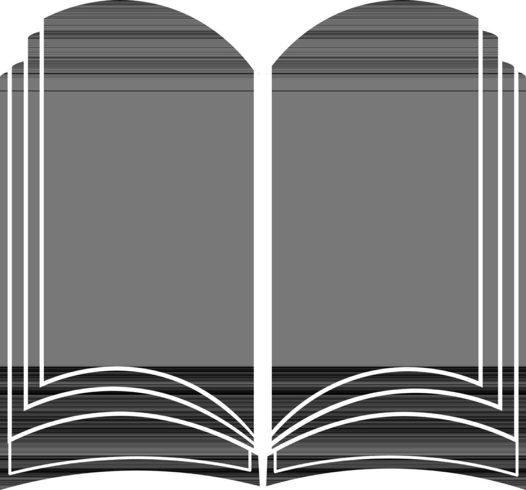 black and white style of book icon of illustration. vector