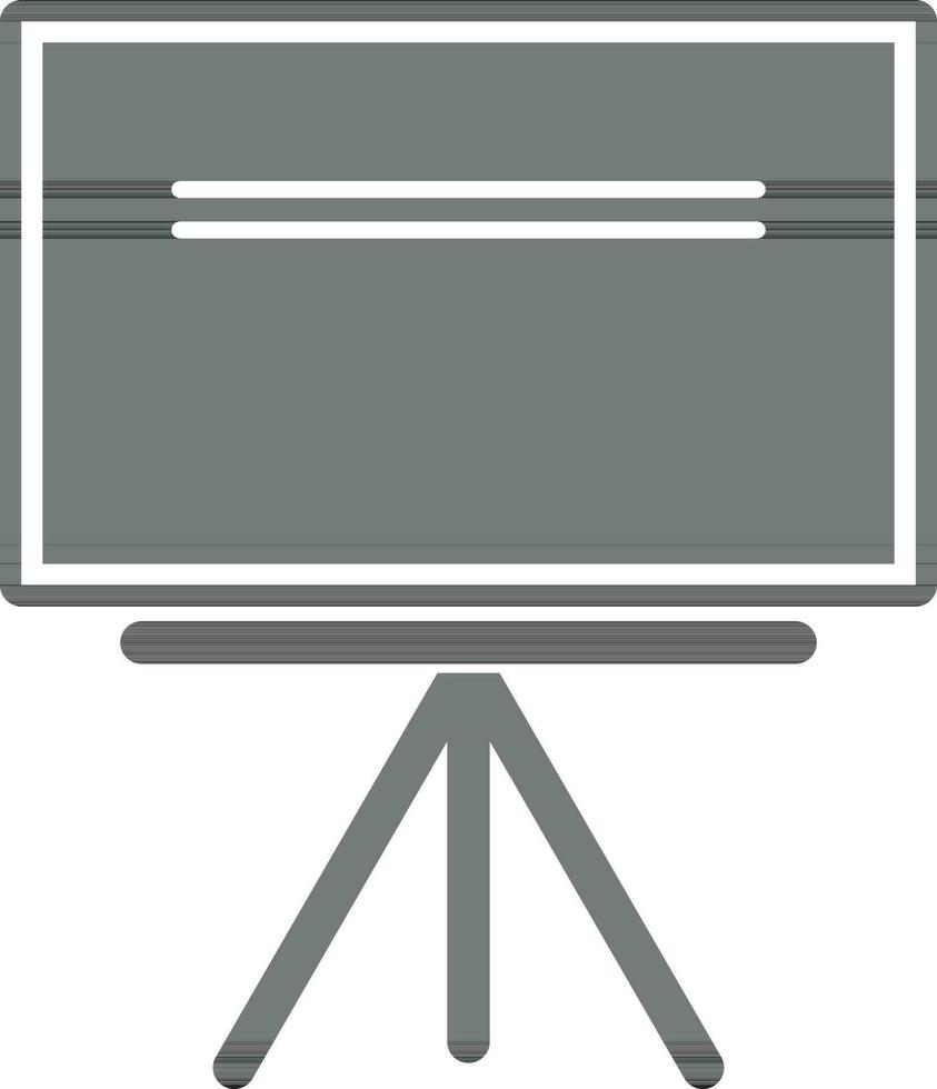 Chalkboard with standing frame in black and white style. vector