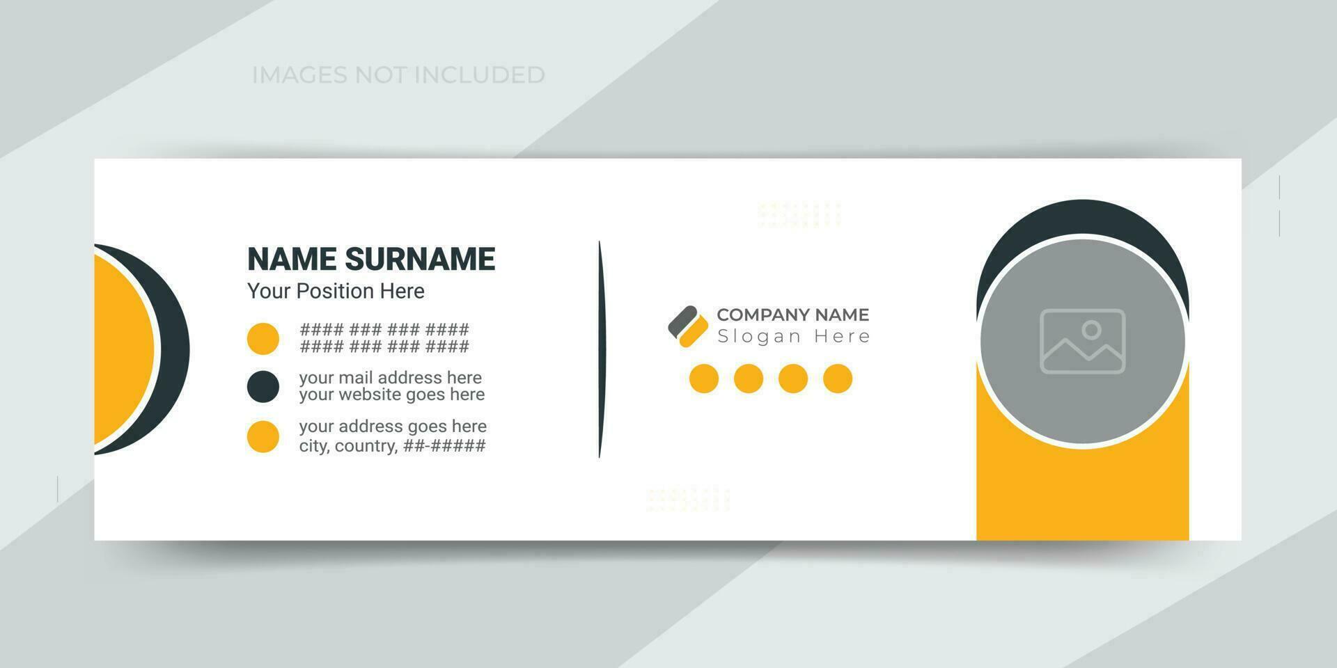 Minimal-style corporate business agency email signature or email footer template design vector