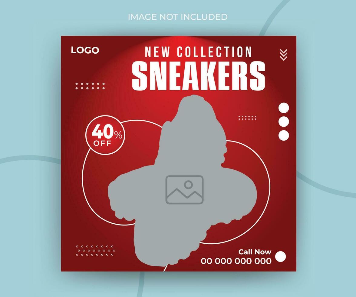 Exclusive shoes collection for timeline social media post web banner ads promotion template vector