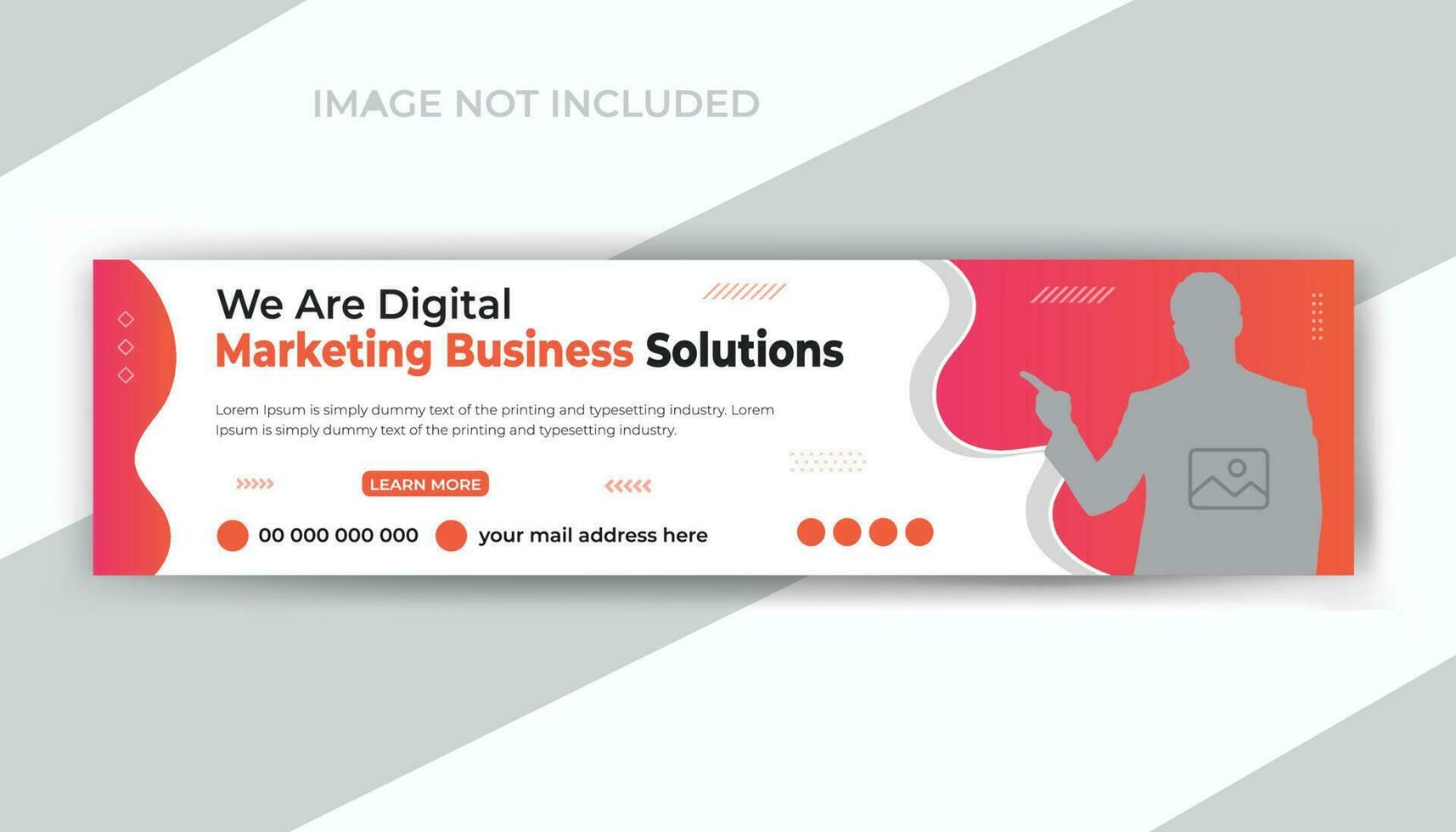 Modern business marketing agency social media timeline cover design or business conference web banner template vector