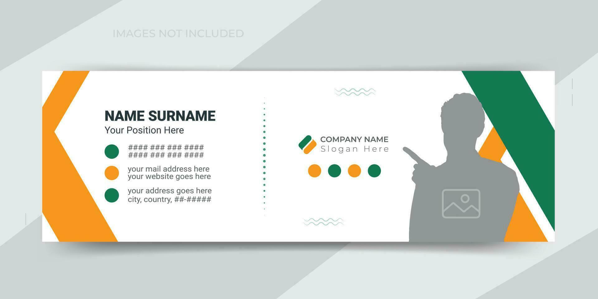 Modern and minimalist email signature or email footer design and Personal social media cover page template vector