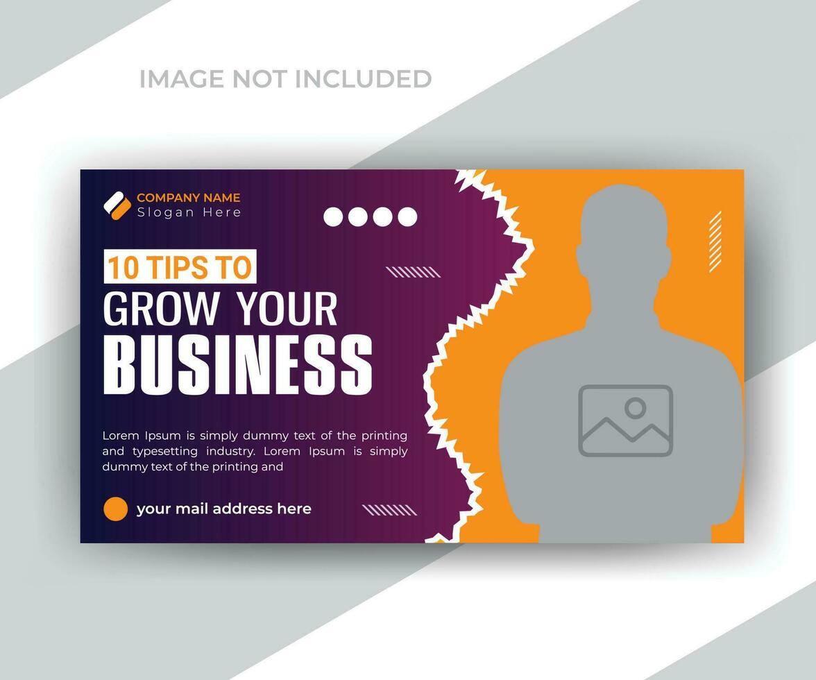Corporate business and modern video thumbnail and social media web banner template vector