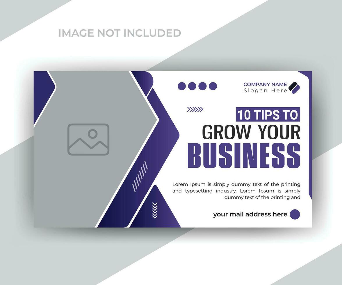 Corporate business and modern video thumbnail and social media web banner template vector