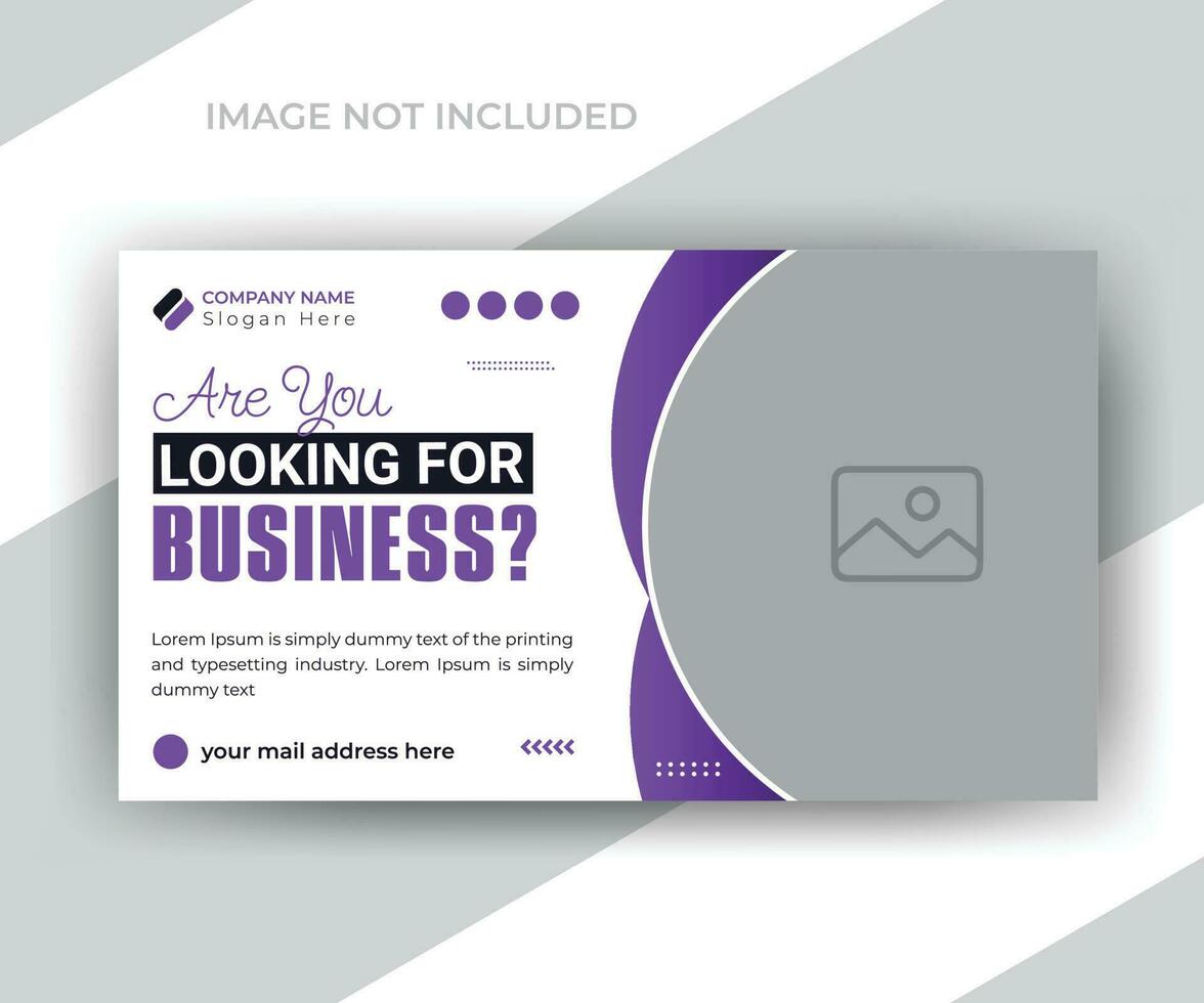 Business solution video thumbnail and social media web banner template design vector