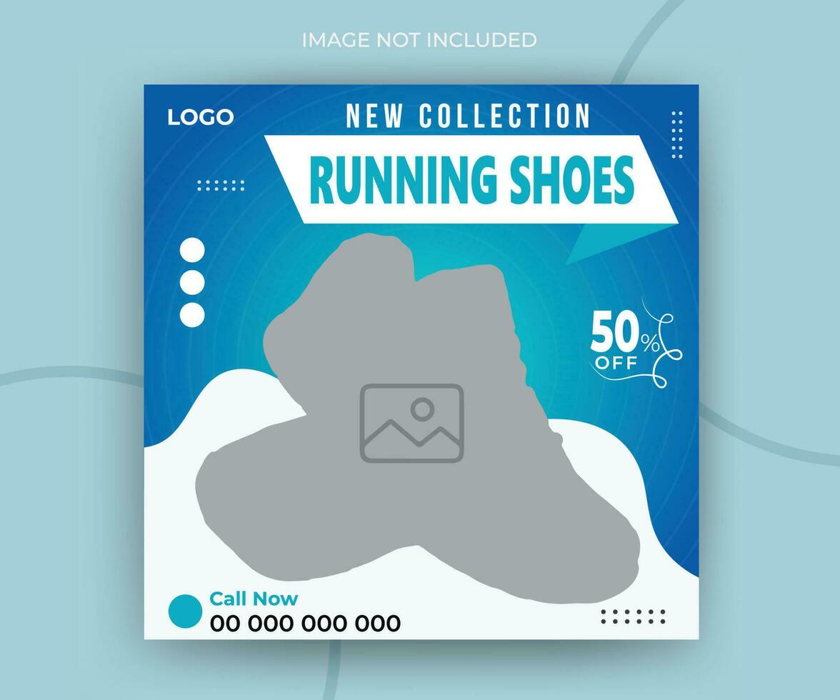 Exclusive shoes collection for timeline social media post web banner ads promotion template vector