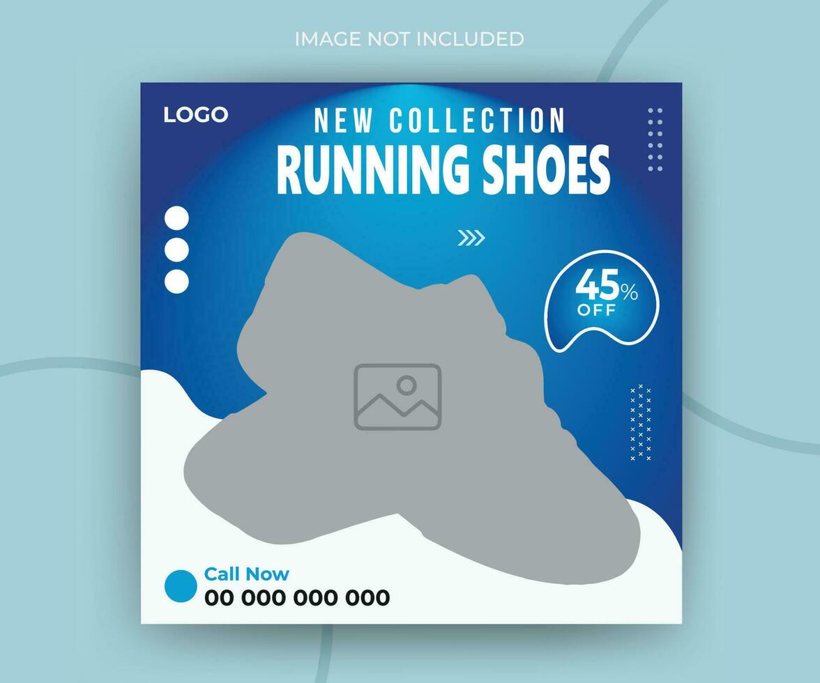 Exclusive shoes collection for timeline social media post web banner ads promotion template vector