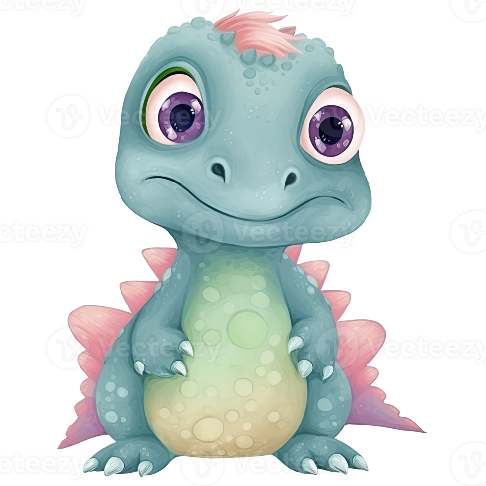 Cute Little Dinosaur, Primeval animal cartoon, png