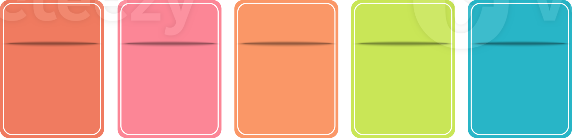 Infographic chart rectangle template 5 step business data illustration png